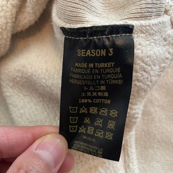Yeezy Season 3 Off White Cream Hoodie Sweatshirt Medium Kanye West Oversized - Picture 4 of 9